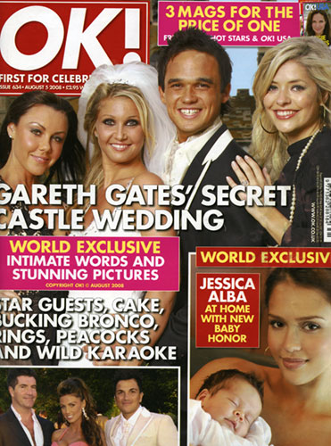 Gareth Gates wedding in OK Magazine